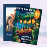 Tropical Feast At Nighttime Luau Card