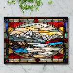 Alaskan Peaks – Stained Glass-Inspired Cutting Board