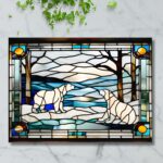 Alaskan White Bears – Stained Glass-Inspired Cutting Board