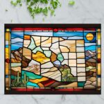 Arizona Map – Stained Glass-Inspired Cutting Board