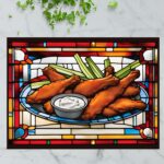 Buffalo Chicken Wings – Stained Glass-Inspired Cutting Board