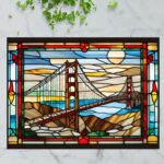 California Golden Gate Bridge – Stained Glass-Inspired Cutting Board