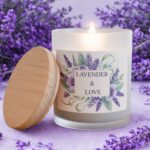 Lavender & Love - 11oz Frosted Glass Candle