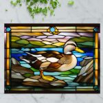 Delaware Mottled Duck – Stained Glass-Inspired Cutting Board
