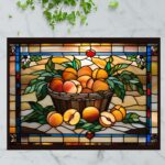 Georgia Peaches – Stained Glass-Inspired Cutting Board