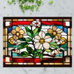 Georgia Cherokee Rose – Stained Glass-Inspired Cutting Board