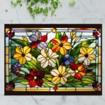 Hawaii Tropical Flowers – Stained Glass-Inspired Cutting Board