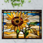 Kansas Sunflower – Stained Glass-Inspired Cutting Board