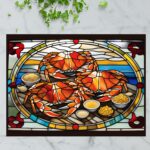Maryland Blue Crabs – Stained Glass-Inspired Cutting Board