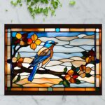 Missouri Eastern Bluebird – Stained Glass-Inspired Cutting Board