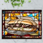 Philly Cheesesteak – Stained Glass-Inspired Cutting Board