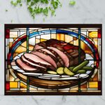 Texas Beef Brisket – Stained Glass-Inspired Cutting Board