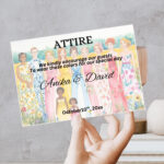 Floral  Dress Attire Guide Card