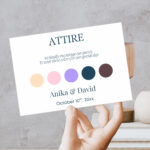 Classic Wedding Attire Card – Elegant Dress Code Insert
