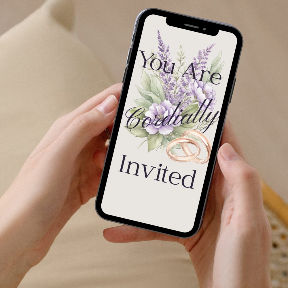 Lavender Dreams Video Wedding Invitation - Image 3