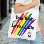 Tote Your Love and Latte – Brushstroke Canvas Bag