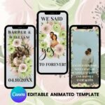 Lime & Blush Engagement Announcement Video – Romantic & Joyful Template