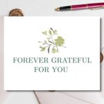 Forever Grateful! – Sage Green Click-and-Print Blank Cards
