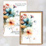 Whimsical Watercolor Wedding Sign & Keepsake Art