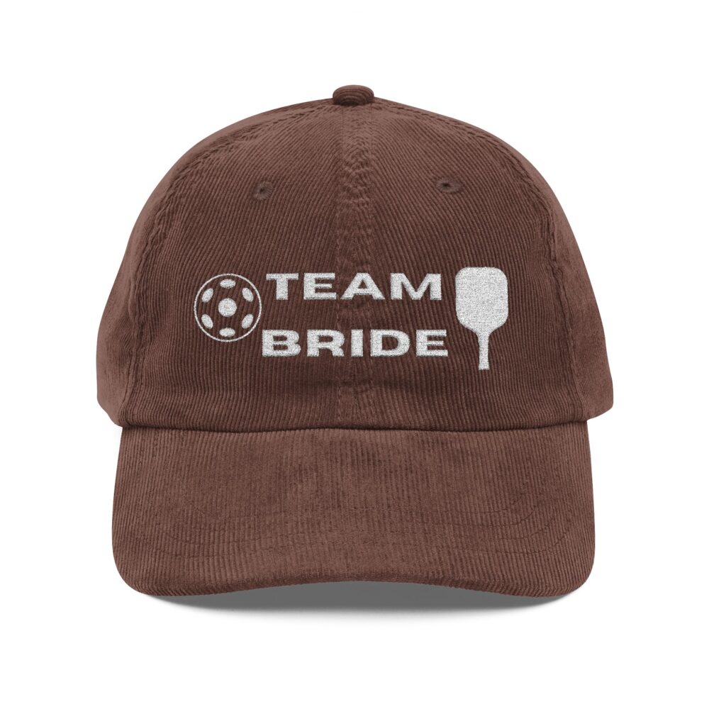 Team Bride Pickleball Cap – Vintage Embroidered Corduroy Hat - Image 8