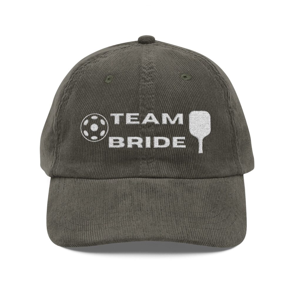 Team Bride Pickleball Cap – Vintage Embroidered Corduroy Hat - Image 10