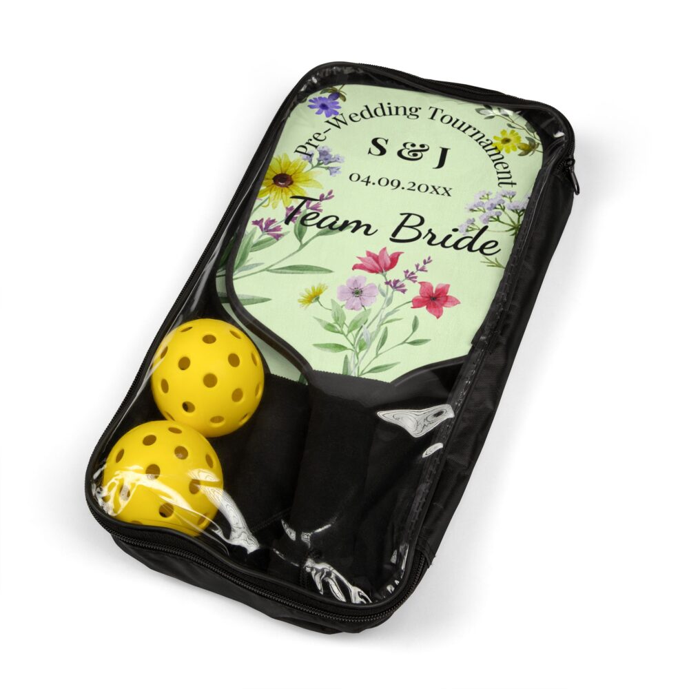 Personalized Team Bride Pickleball Set and Free Game Interactive Tracker - Image 6