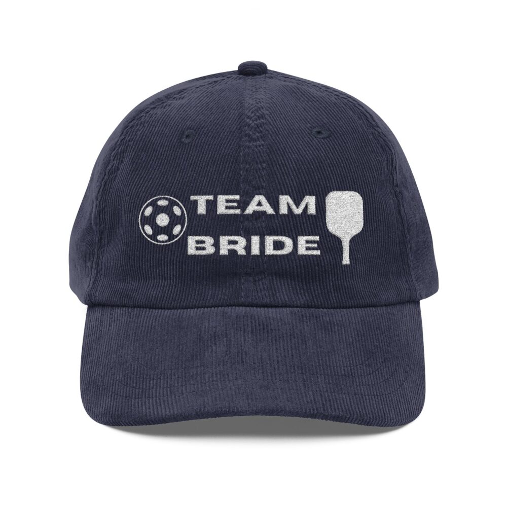 Team Bride Pickleball Cap – Vintage Embroidered Corduroy Hat - Image 12