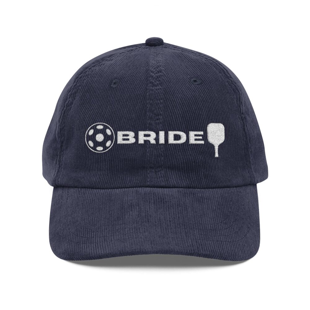 Bride Pickleball Cap – Vintage Embroidered Corduroy Hat - Image 11