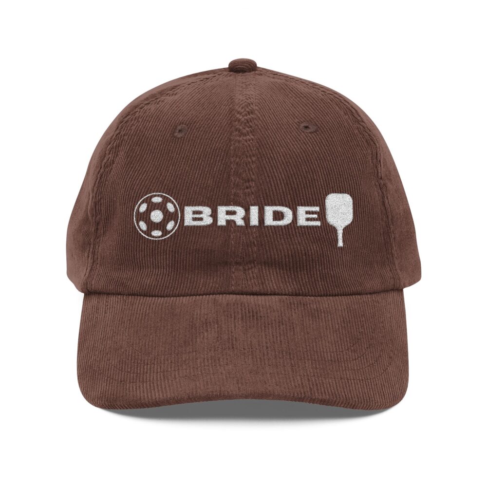 Bride Pickleball Cap – Vintage Embroidered Corduroy Hat - Image 7