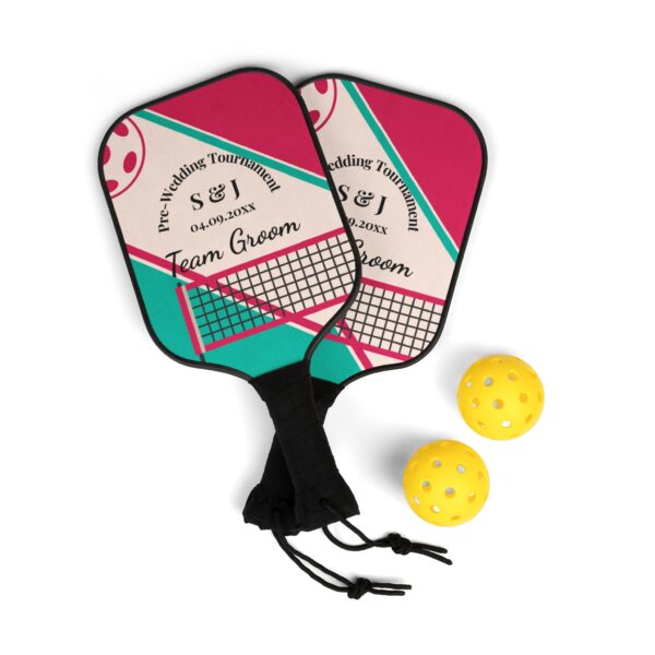 Personalized Team Groom Pickleball Set and Free Interactive Game Tracker (v2) - Image 4