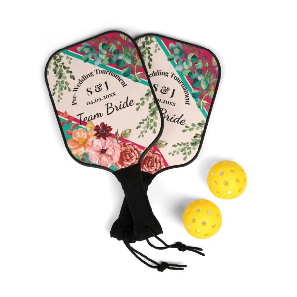 Personalized Team Bride Pickleball Set and Free Game Interactive Tracker (V2) - Image 4