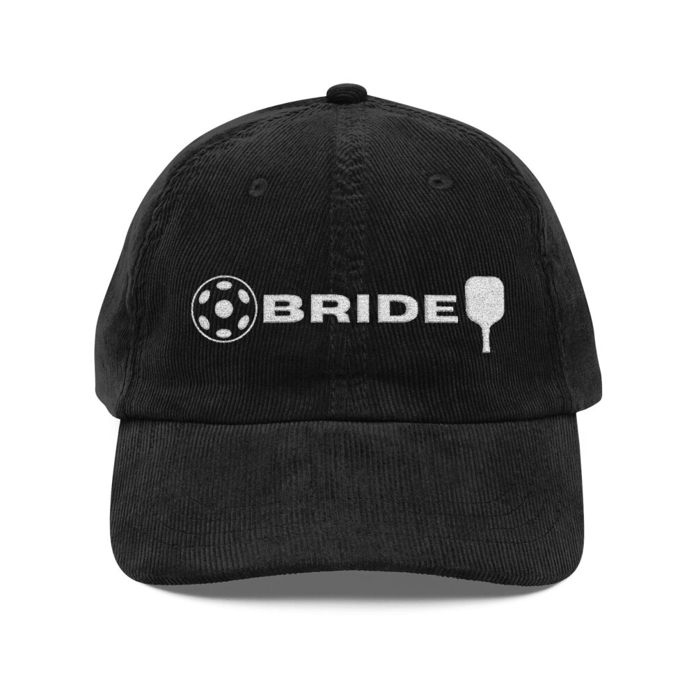 Bride Pickleball Cap – Vintage Embroidered Corduroy Hat - Image 13