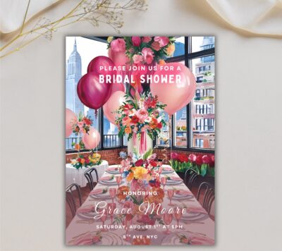 NYC Style Bridal Shower Invitation - Party With a View
