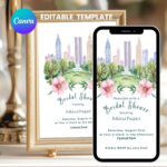 Central Park Digital Watercolor Cards & Signage Set