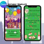 NYC Rooftop Cheers – Colorful Celebration Invitation (V4)