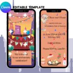 NYC Rooftop Cheers – Colorful Celebration Invitation (V2)