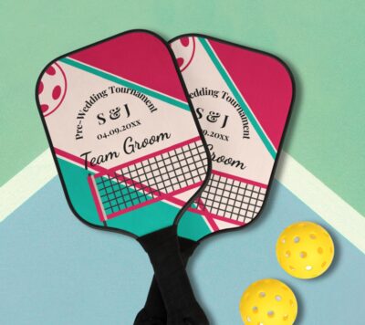 Personalized Team Groom Pickleball Set and Free Interactive Game Tracker (v2)