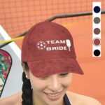 Team Bride Pickleball Cap – Vintage Embroidered Corduroy Hat