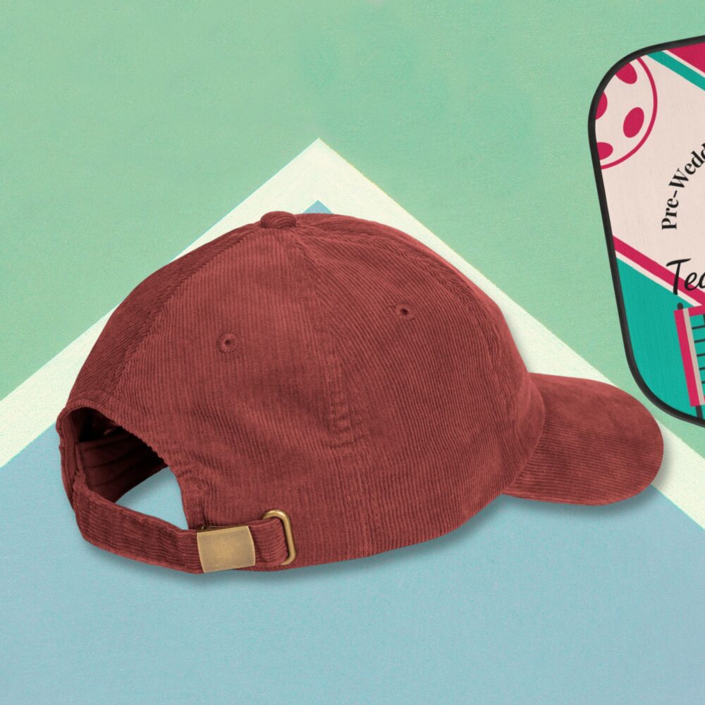 Team Groom Vintage Embroidered Corduroy Hat - Image 4