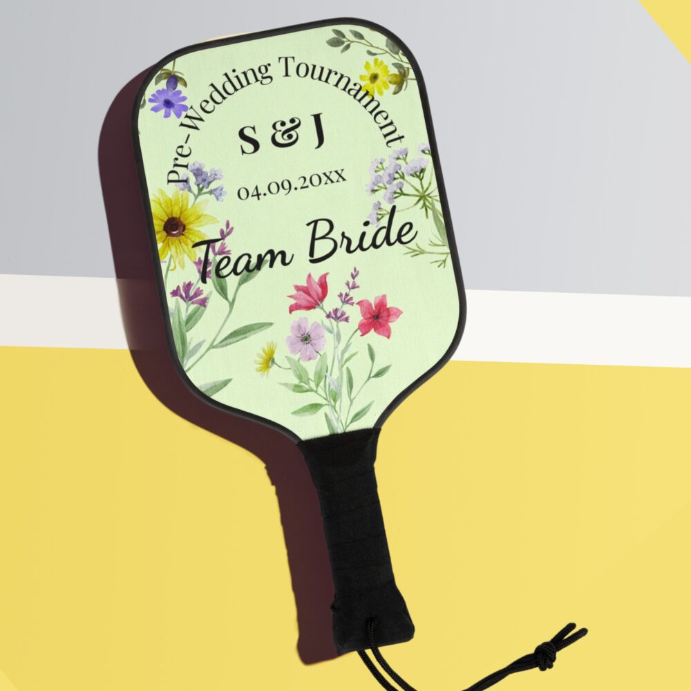 Personalized Team Bride Pickleball Set and Free Game Interactive Tracker - Image 3