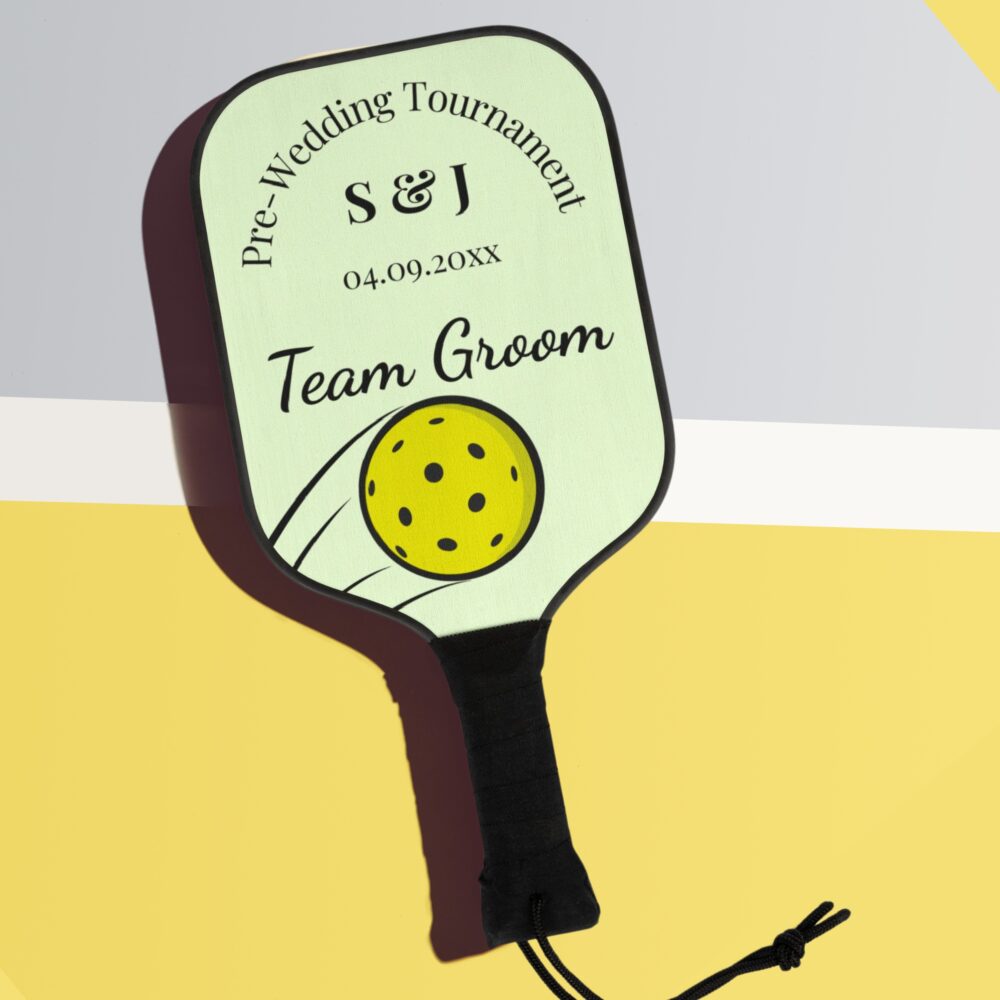 Personalized Team Groom Pickleball Set and Free Interactive Game Tracker - Image 2