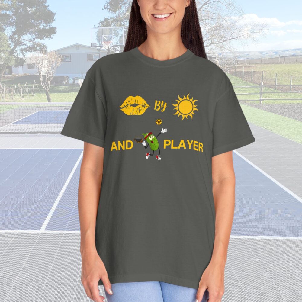 "Kissed by The Sun and Pickleball Player" Comfort Colors® Unisex Tee - Image 3