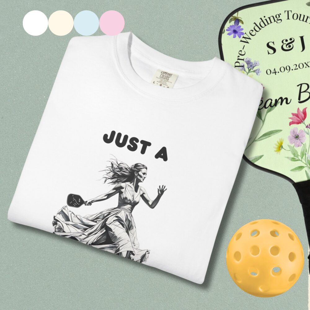 "Just a Bride Who Loves Her Paddles" Comfort Colors® Tee - Image 2