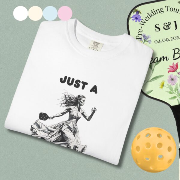 "Just a Bride Who Loves Her Paddles" Comfort Colors® Tee - Image 2