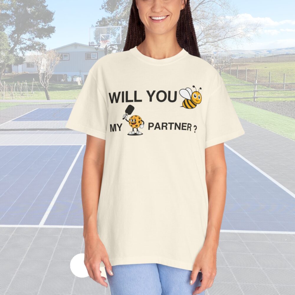 "Will You Be My Pickleball Partner?" Comfort Colors® Unisex Tee - Image 2